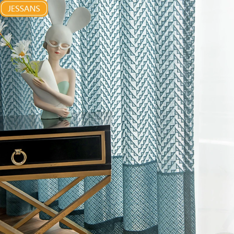 

2022 the new curtains window screens in the living room modern high-end bedroom balcony explosive gauze customized solid color