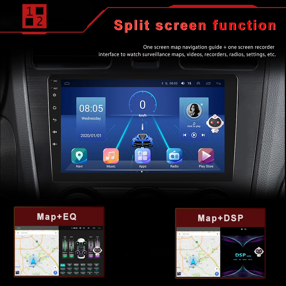 Автомагнитола Podofo для Ford Focus 2 3 Mk2 Mk3 2004-2011 Android 4G GPS |