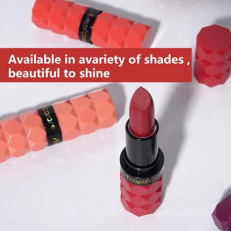

Women Lipstick 3.3g Show White Non Stick Cup Velvet Hold Makeup Lip Gloss Health & Beauty Matte Lipstick Square Tube 20.4g