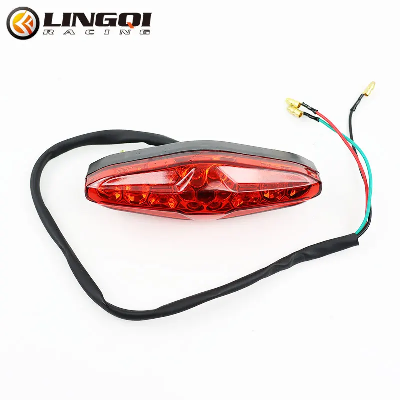 

LINGQI задний фонарь для мотоцикла, задний фонарь, предупреждение о торможе, указатель поворота, светодиодная лампа, водонепроницаемая, универсальная, для пит-байка, аксессуар