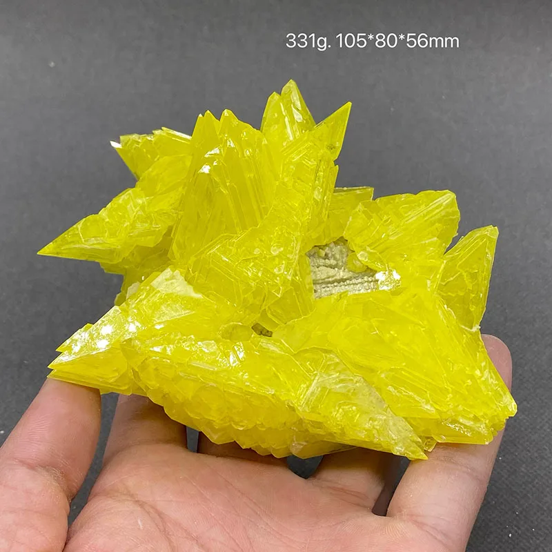 100% натуральный бирманский желтый серная руда образцы грубого хрустального