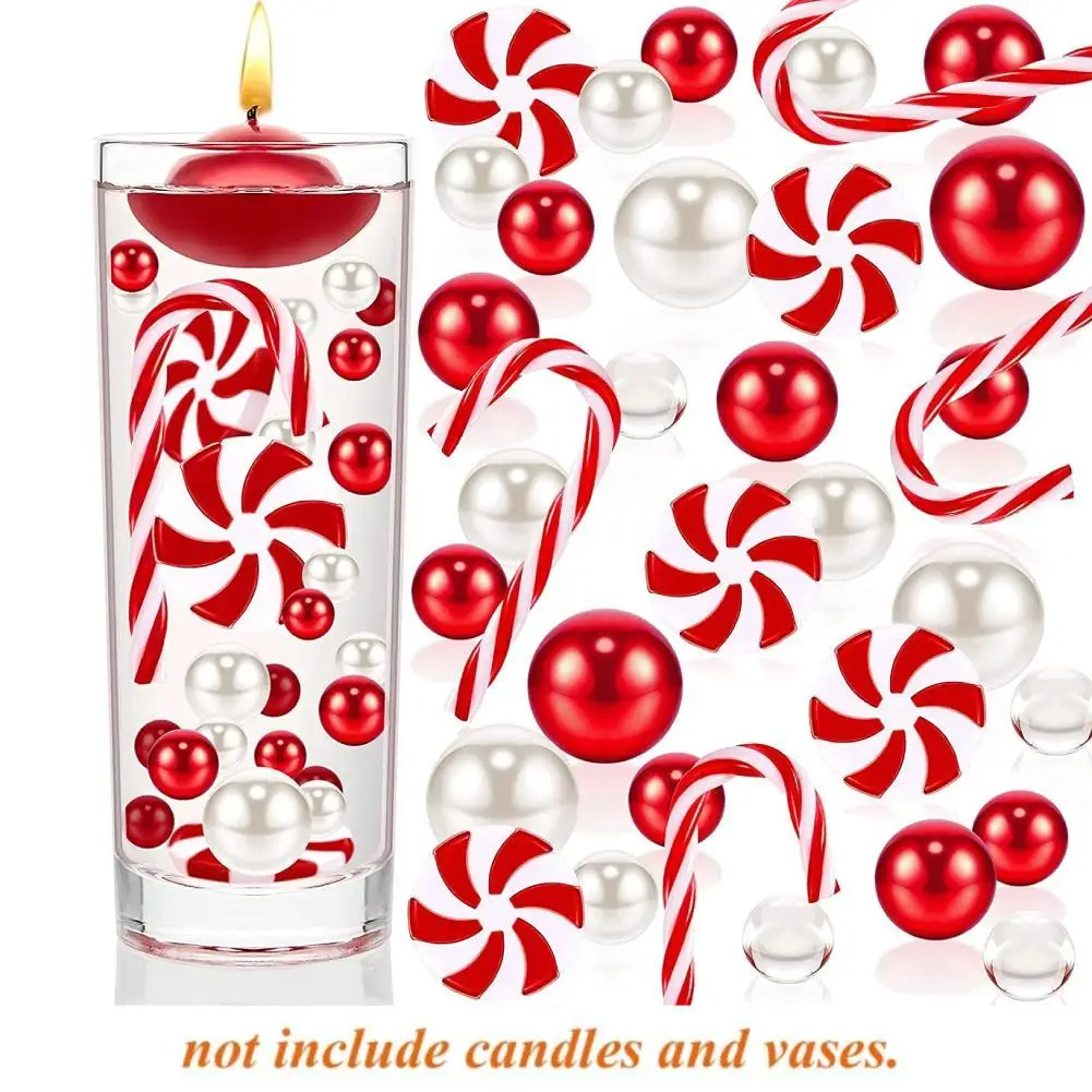 

Christmas Vase Filler Pearl For Vase Candyland Pearls Water Gels Beads Floating Candles Centerpiece For Christmas Party Decor