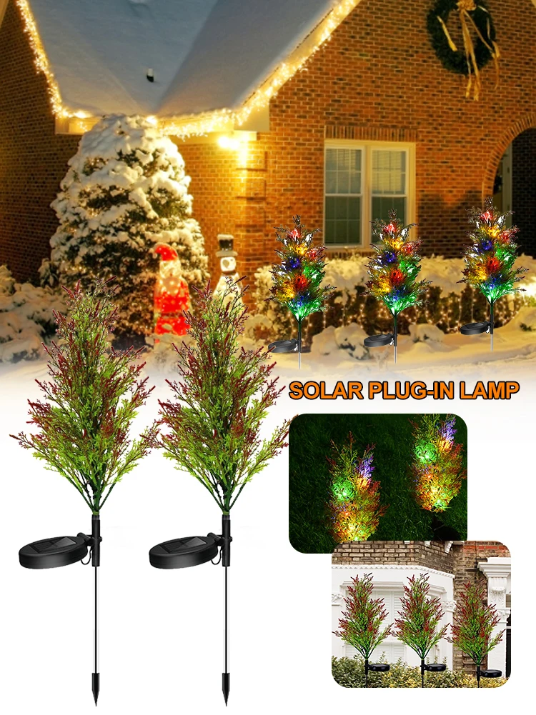 

Solar Garden Lights Simulation Christmas Tree Solar LED IP65 Waterproof Outdoor Light Yard Night Lamp Landscape Home Decoration