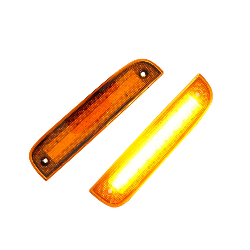 

Gtinthebox Янтарный/белый светодиодный передний бампер автомобиля, расклешенные фонари на крыло для Jeep Cherokee 1997-2001 годов, боковые габаритные указатели поворота 12 В