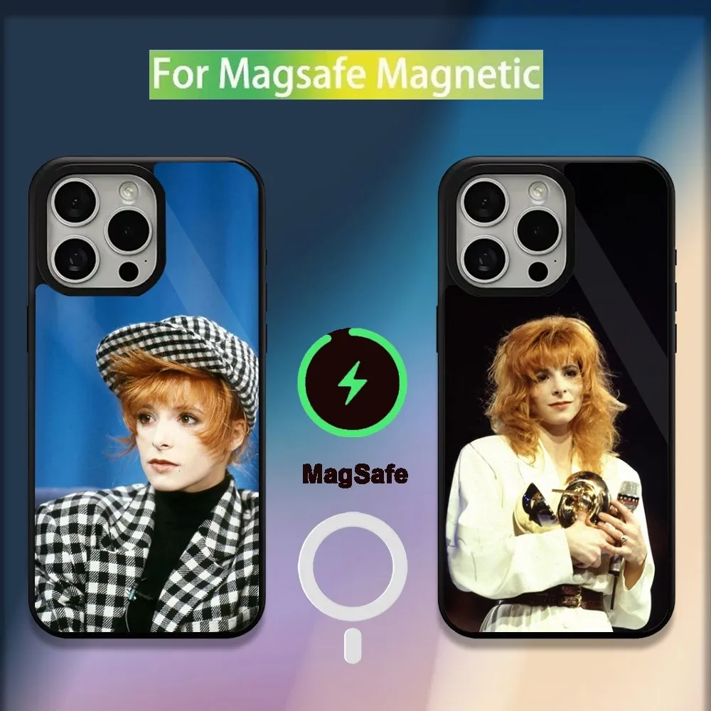 Singer M-Mylene Farmer Phone Case For iPhone 16 15 14 13 12 11 Plus Pro Max Mini Magsafe Magnetic Wireless Charging