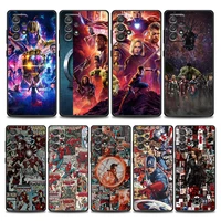 marvel avengers marvel phone case for samsung a01 a02 s a03s a11 a12 a21s a32 a41 a72 a52s 5g a91 s soft silicone