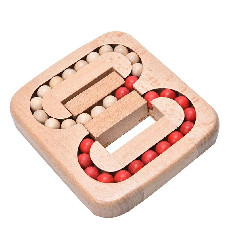 

Intelligence Wooden Lock Toy Mind Brain Teaser Beads Wooden Puzzle Educational Game for Adults Children