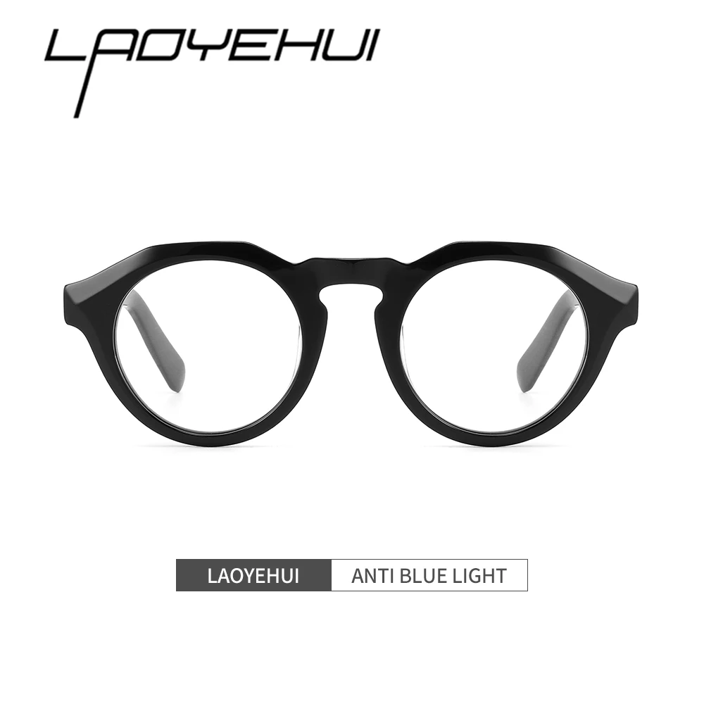 

Retro Round Glasses for Men Blue Film Reading Glasses 2023 Luxury Woman Eyeglasses Free Shipping Items for Men Presbyopic Lenses