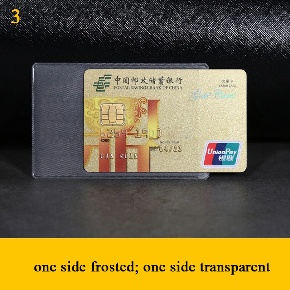 Identity Card Cover Anti-demagnetization Transparent PVC Waterproof Credit ID Business Card Protection Document Id Badge Case