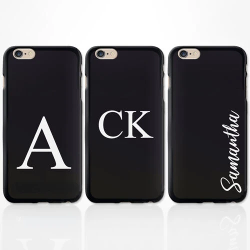 

FOR INITIALS BLACK SILICONE GEL IPHONE XS MAX XR CASE FOR APP LE I PHONE