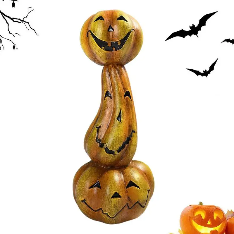 S For Halloween Table Fireplace Pumpkin Shaped Decorative Candlesticks Table Centerpieces