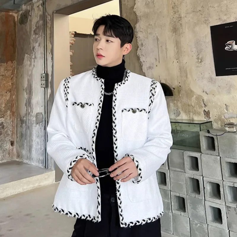 HKSH 2024 осенне-зимняя новая мужская куртка Tide Punk Trend маленькая ароматная ткань