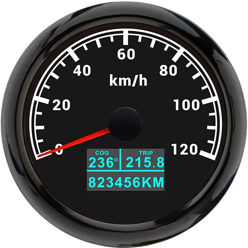 

Одометр для автомобиля, лодки, мотоцикла, яхты, 85 мм, GPS, спидометр 0-30 узлов, 0-160 км/ч