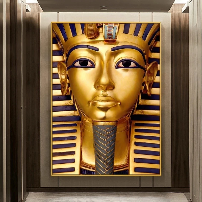 Золотистый тутанхамун древний египетский фараон полная квадратная круглая