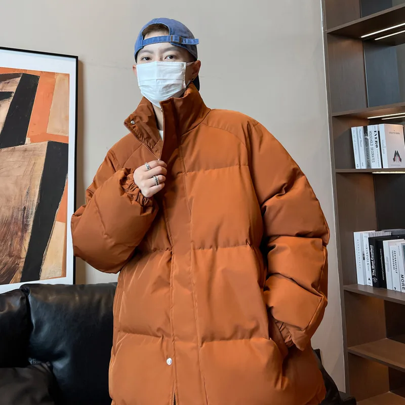 Winter Jacket Men Warm Fashion 5 Colors Casual Thickening Down Jacket Men Streetwear Korean Loose Short Coat Mens Parker S-2XL