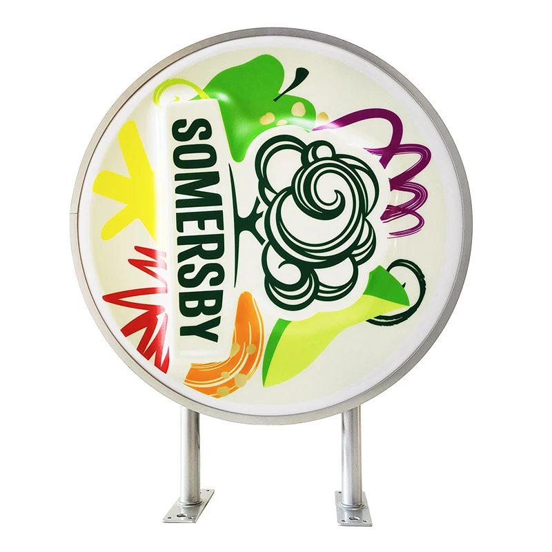 

Рекламный световой знак круглой формы