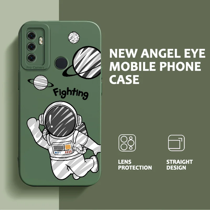 

Case for OPPO A53 2020 A11s A33 A32 A53 A53s A54 A55 4G A59 A12 A7 A71 A72 A73 5G Planetary Astronaut TPU Phone Casing