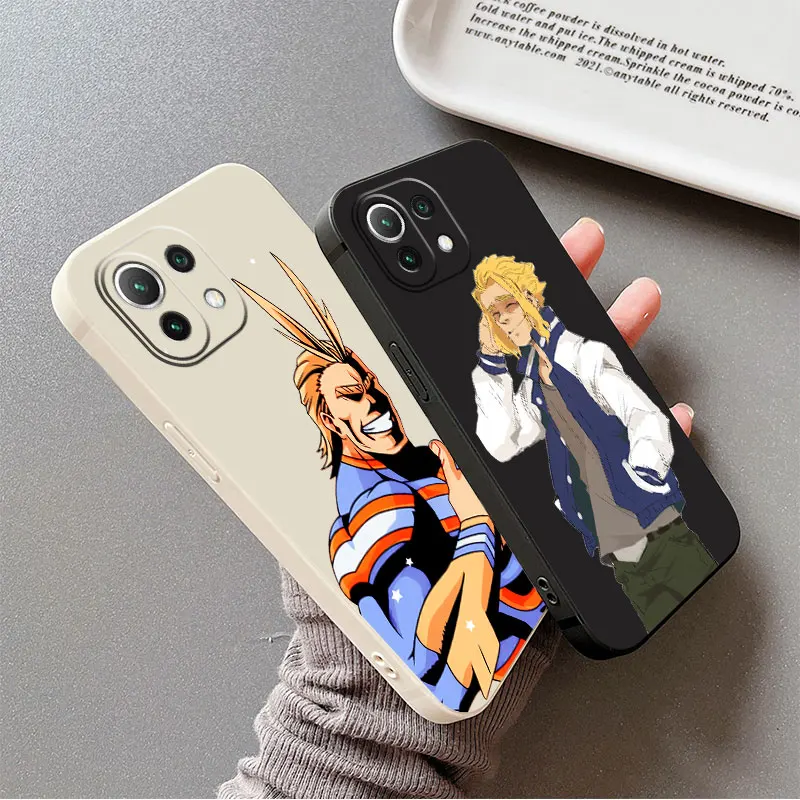 Square Liquid Soft Cases Case for Xiaomi Mi 10T 10 Lite 11 Pro 11 Lite 11T Pro 12T 9 SE cute My Hero Academia Izuku Deku Cover