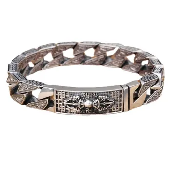 Real S925 Silver Retro Thai Six Words 6