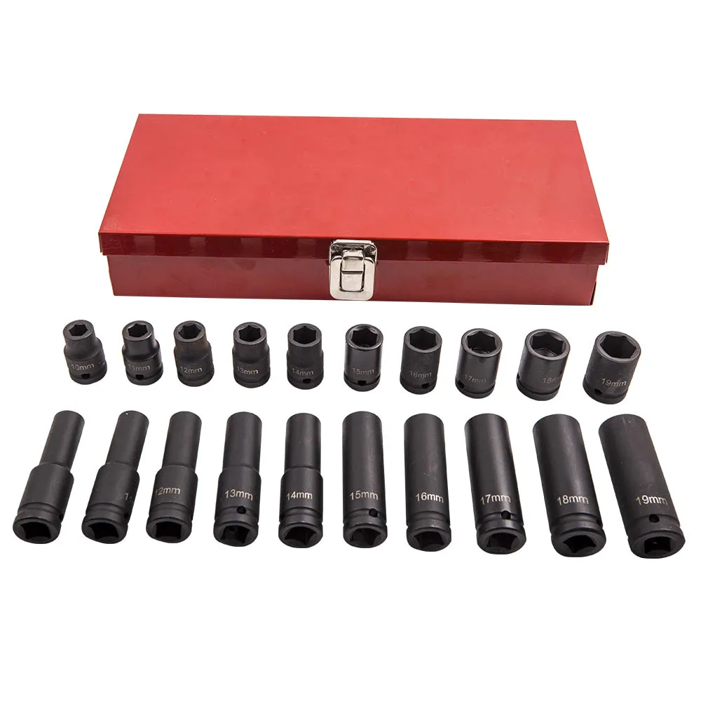 

Набор гаечных ключей 1/2 дюйма, 10-19 мм, 38/78 мм, 20 шт.