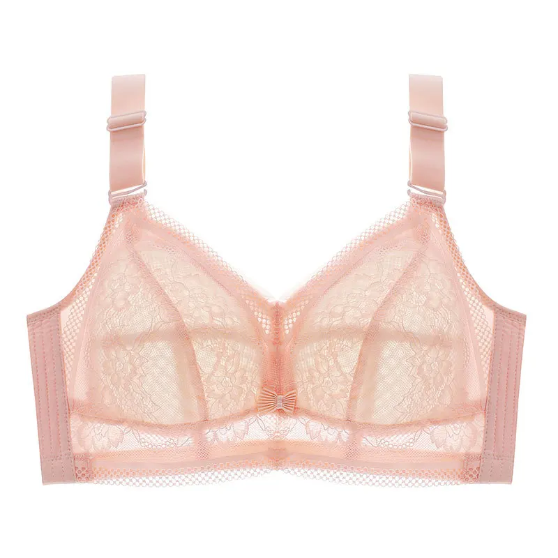 

Hot Sale Plus Size Bras Cotton Full Cup Women Sexy Lace Push Up Bras New One Piece Side Gathering D Cup Thin CUP C D E Bras