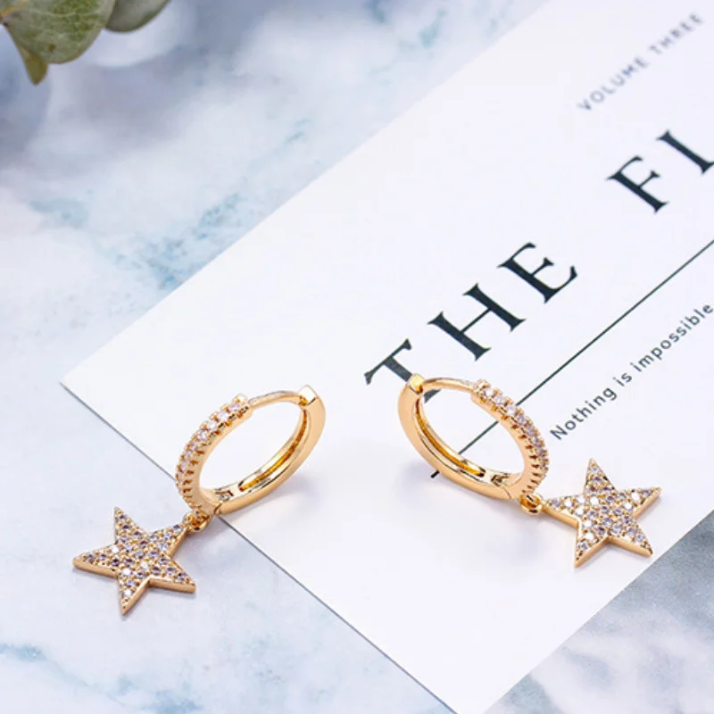 

Женские серьги-подвески со звездами, Ювелирное Украшение в стиле панк, 2023