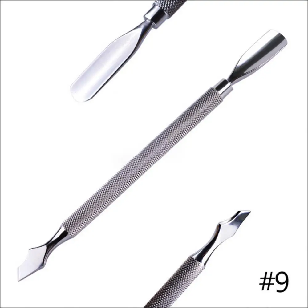 

Двухсторонний толкатель для кутикулы из нержавеющей стали, толкатель для удаления омертвевшей кожи, педикюр, маникюр, уход, очиститель, инс...