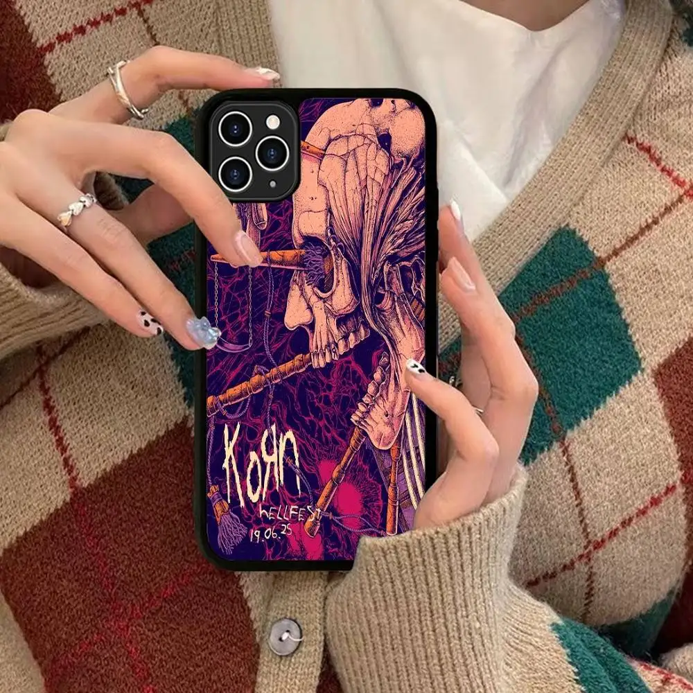 Фото Чехол для телефона Rock Band K-Korn из PC+TPU для iPhone 17 16 15 14 13 12 11 Pro Max Plus, мультяшный дизайн Kawaii №5
