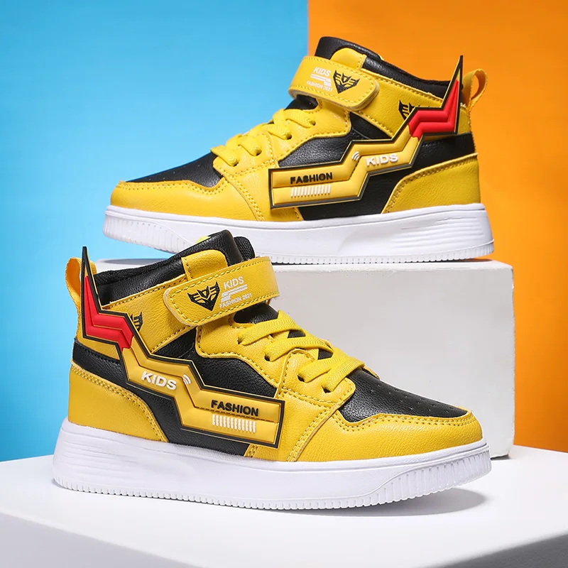 

Children's Sneakers Cartoon Leather Girls Boys Light Sport Shoes Autumn Breathable Outdoor High Gang Children's Sports Shoes 9