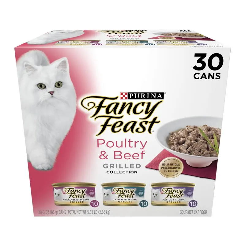 

Poultry & Beef Gravy Wet Cat Food Variety Pack, 3 oz Cans (30 Pack)