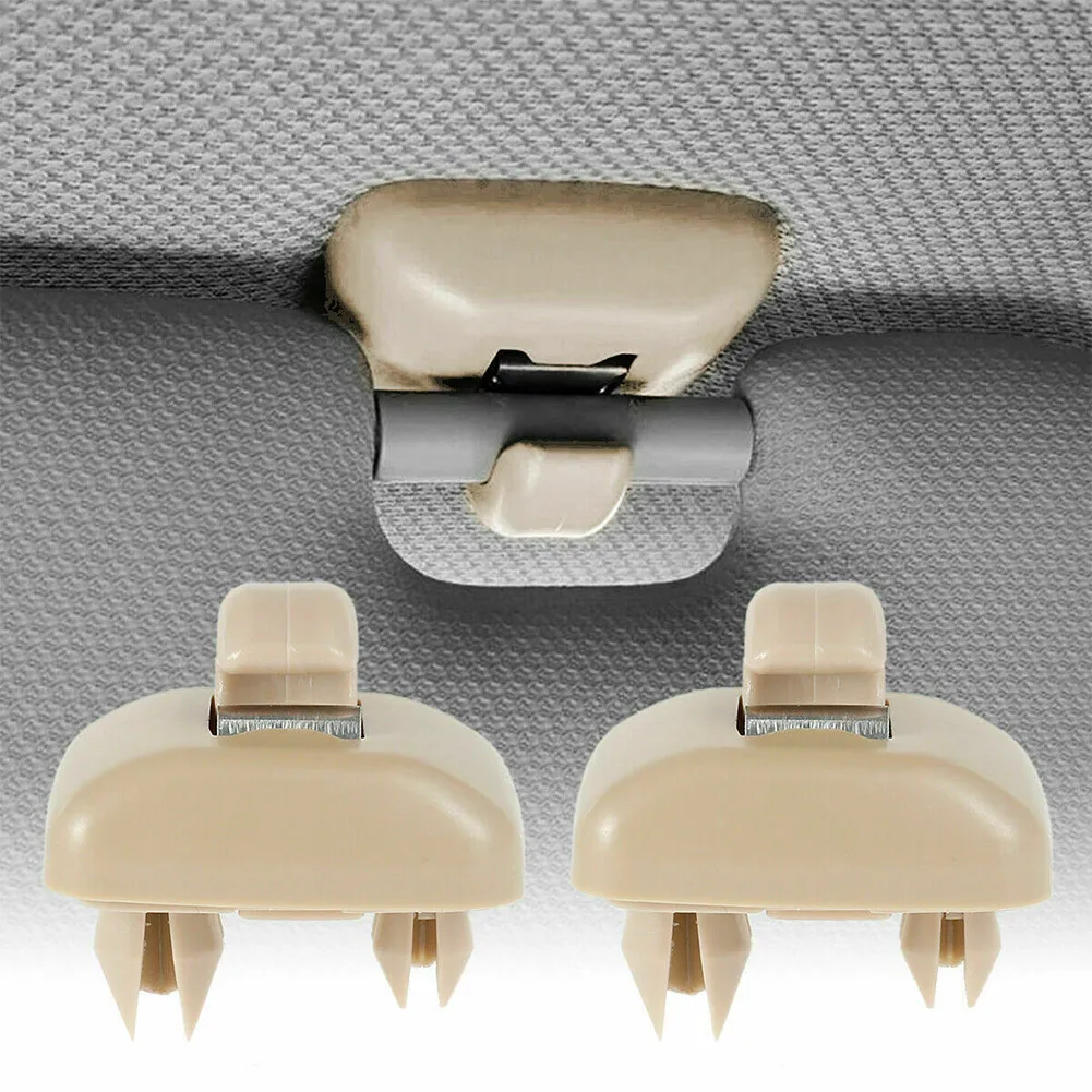 

2 Durable Car Sun Visor Retaining Clip For A4L Q5 A5 Q3 12-17 A6L Grey Beige Black Hard Break Fastener Stylish Look Anti-scratch