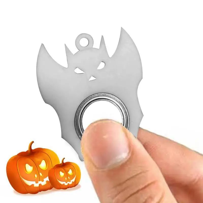 

Creative Keychain Spinner Ring Relief Toys Horrible Bat Devil Ghost Cool Keyring Relieving Boredom Adult Birthday Halloween Gift