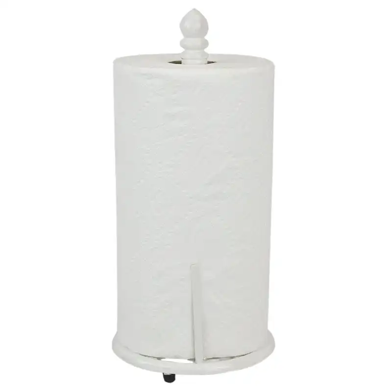 

Collection Cast Iron Paper Towel Holder, White