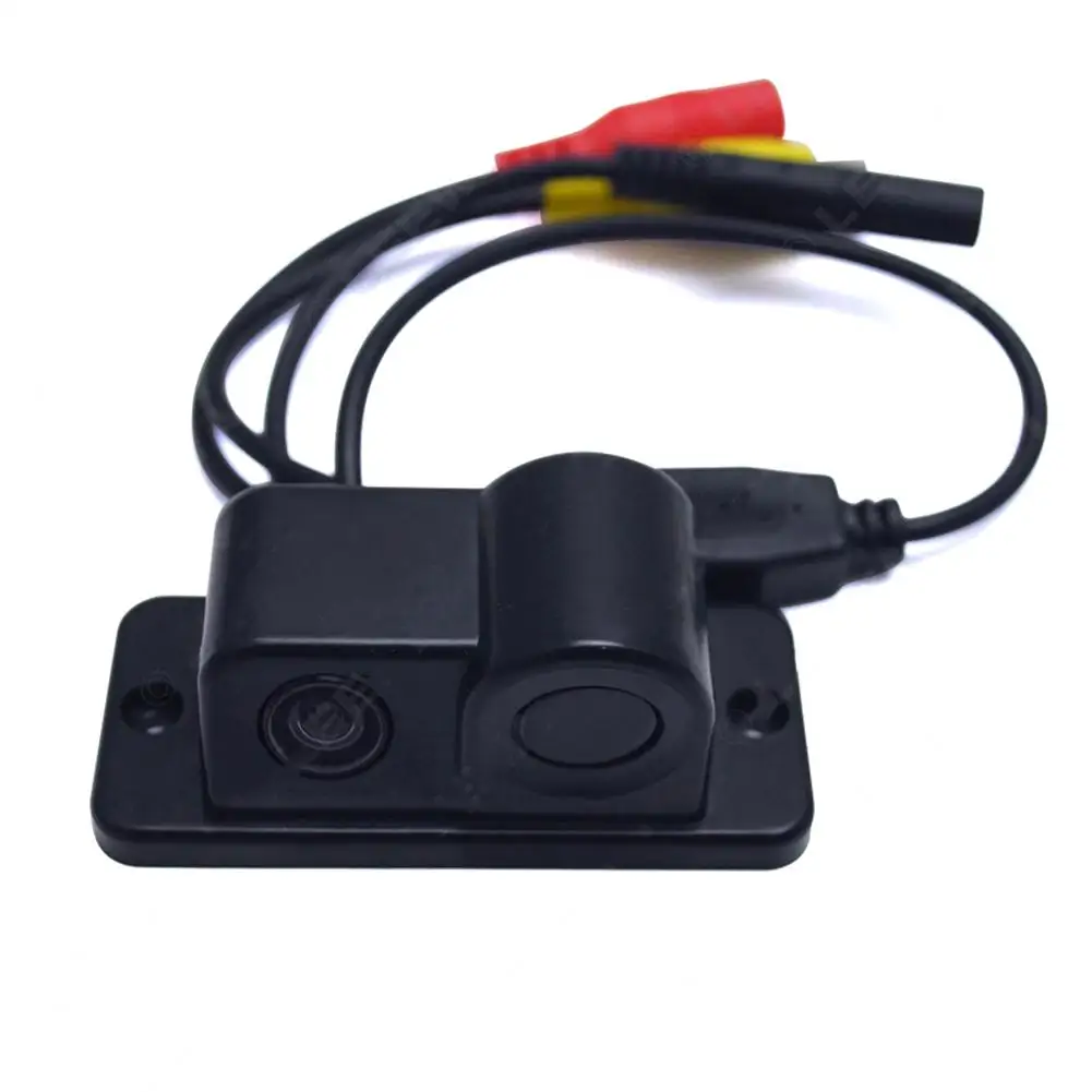

2 In 1 Car Rear View Detector Backup Camera 170 Degree CCD Night Vision Waterproof Visual Reversing Sensor