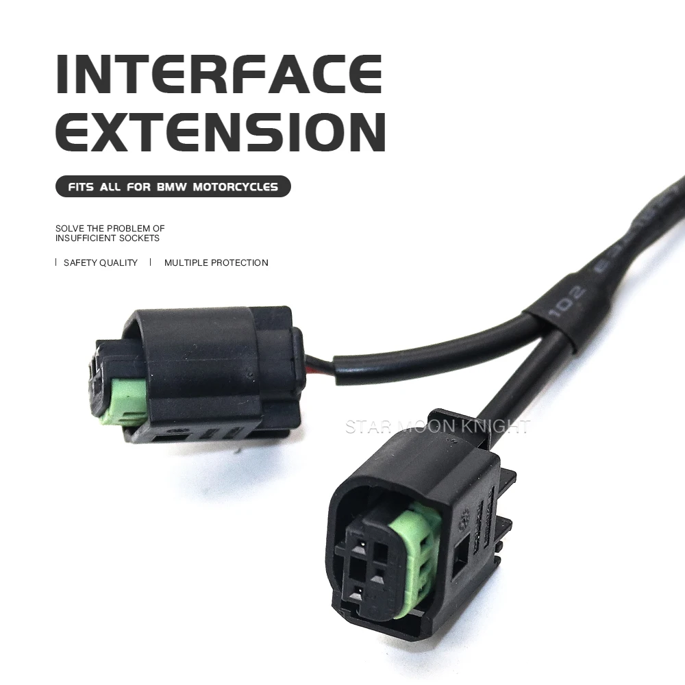 

For BMW F700GS F800GS F750GS F850GS Adv F900R F900XR Motorcycle Quick Connect Cable Set Shunt Circuit Socket Extension Adapter