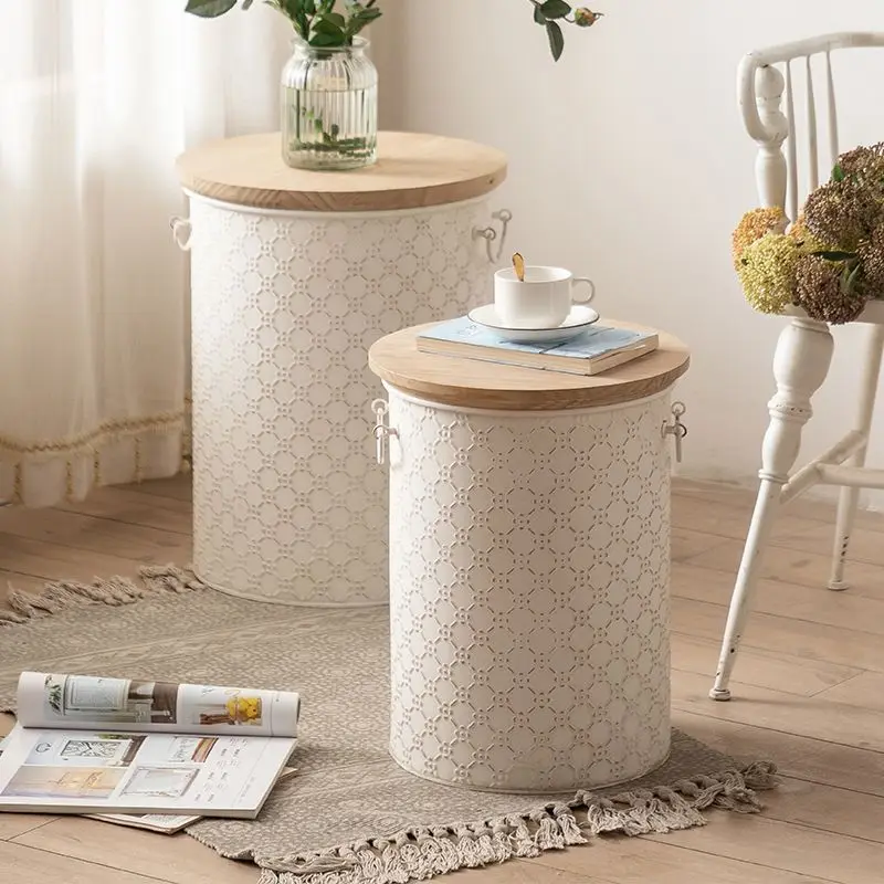 Французская ретро-мебель для гостиной дивана боковой кремовый угол хранения