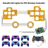 multi colors luminated d pad thumsticks face buttons dtf led kit for ps4 controller 6 colors press control with buttons