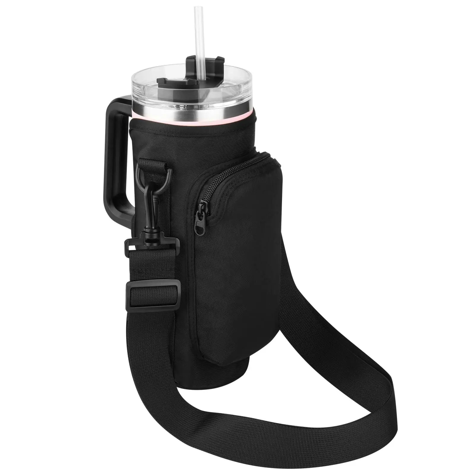 Держатель для бутылки с карманом телефона простой современный стакан Stanley