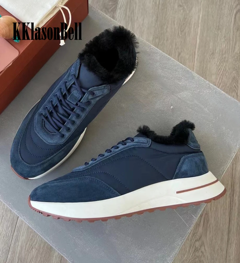 10 26 KKlasonBell Мужская замшевая Повседневная сохраняющая тепло натуральная кожа