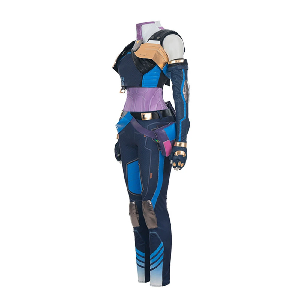 Game Neon Cosplay Costume Game Valorant Neon Cosplay Costume Blue Women Combat Uniform Halloween Party Outfit Full Set