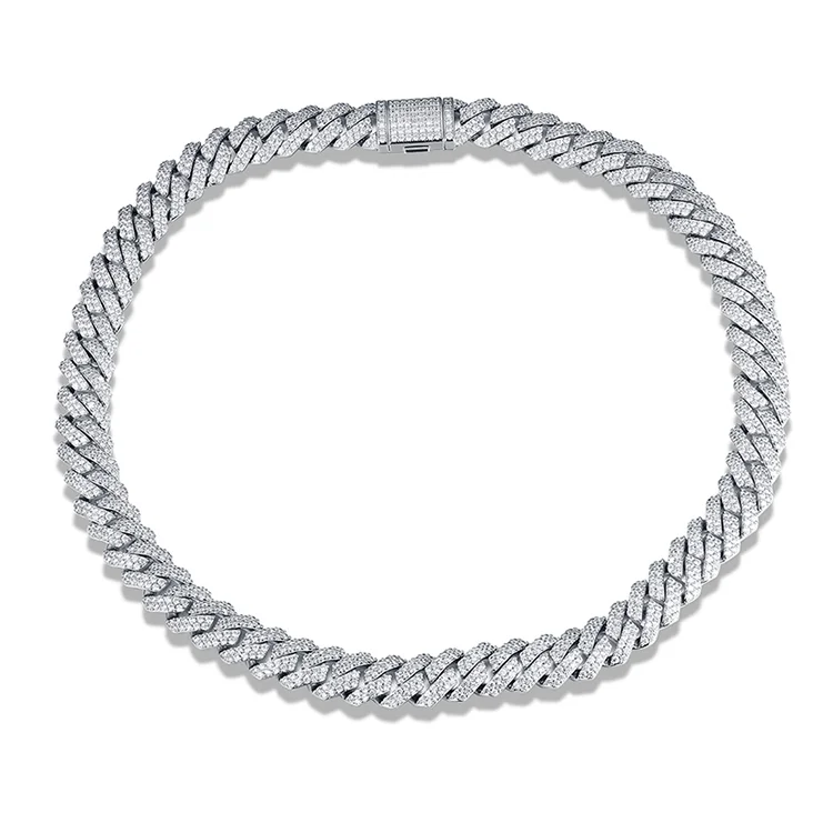 Кубинская ссылка по оптовой цене искусственное серебро стиль хип-хоп