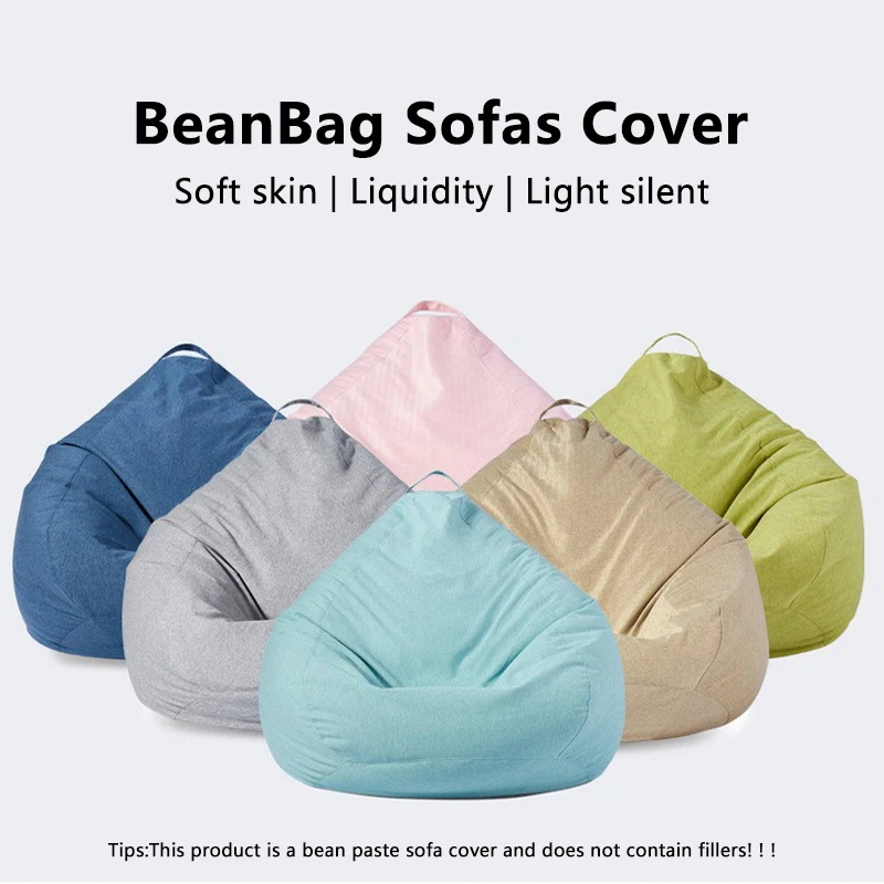 

Small Large Lazy BeanBag Sofas Cover Chairs without Filler Linen Cloth Lounger Seat Bean Bag Pouf Puff Couch Tatami Living Room