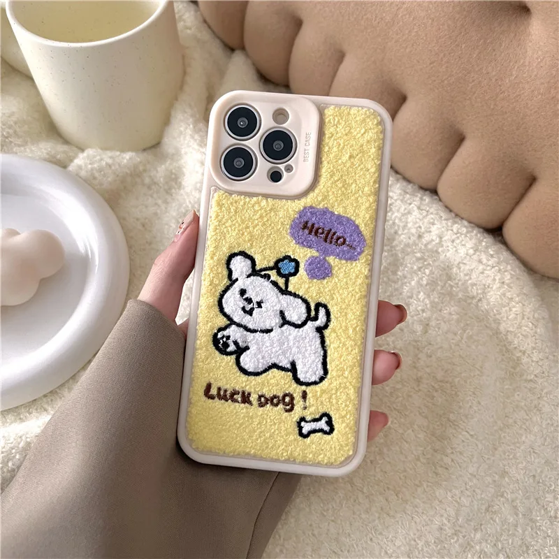 Мягкий плюшевый чехол для Iphone 13 12 11 Pro Max 7 8 Plus X XR XS | Мобильные телефоны и
