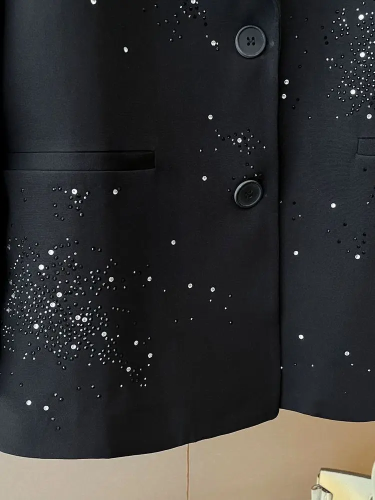 Женский Однобортный блейзер с наплечниками весна-осень