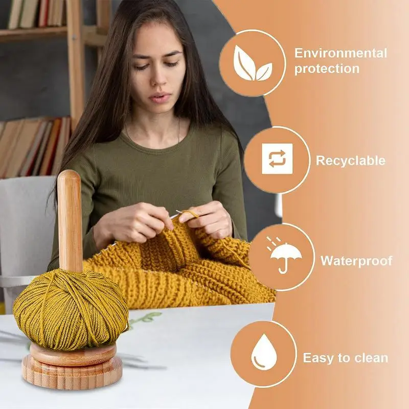 Деревянный держатель для пряжи спиннинг инструменты вязания аксессуары