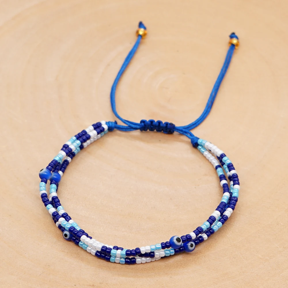 Многослойные браслеты Go2boho ручной работы Богемские разноцветные регулируемые