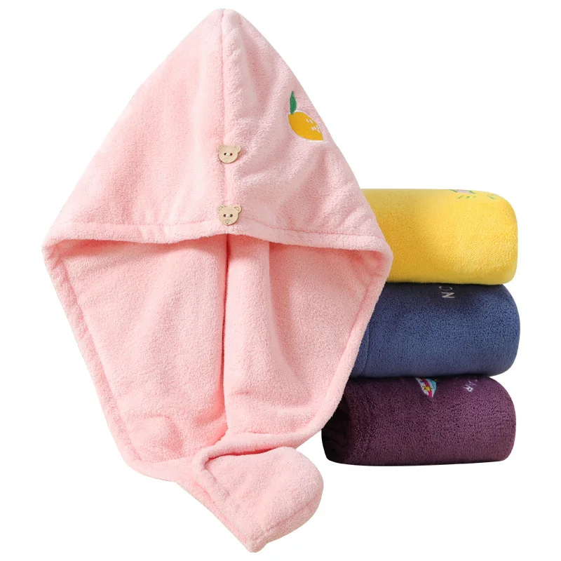 

Soft Microfiber Girls Hair Towel Super Absorbent Quick Drying Magic Shower Cap for Women Bathroom Hair Turban Twist Head Wrap