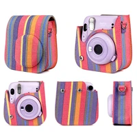 2022 new fujifilm instax mini 11 mini11 camera bag colors vintage pu leather case shoulder strap pouch carry cover protection