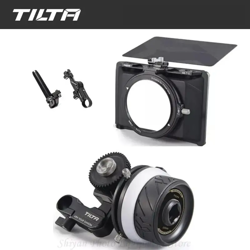 

TILTA FF-T06 MB-T15 Mini Lightweight Follow Focus Zoom Control 4*5.65 Mini Matte Box for CANON BMPCC DSLR SONY Camera Gimbal