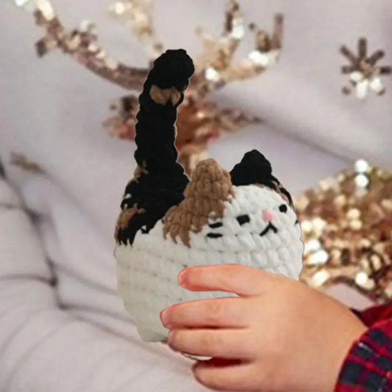 Набор для вязания крючком с изображением кота детский набор котенка вязаный